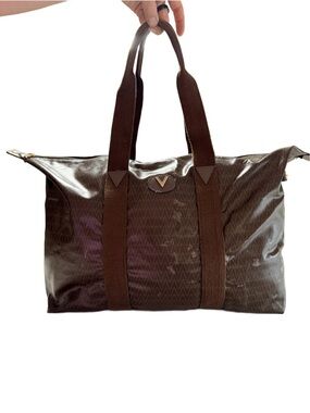 Valentino Vintage Duffle Bag - Brown V Logo